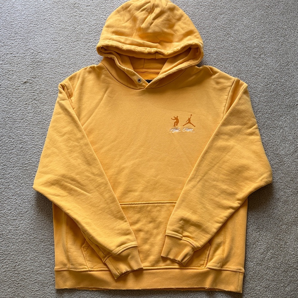 Men's Yellow MJ Union FleeceHoodie Size XL Excellent Condition